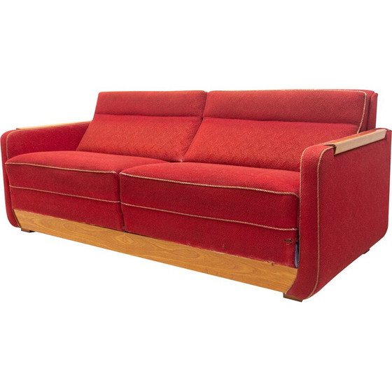 Image 1 of Mid century folding sofabed, Czechoslovakia 1950s