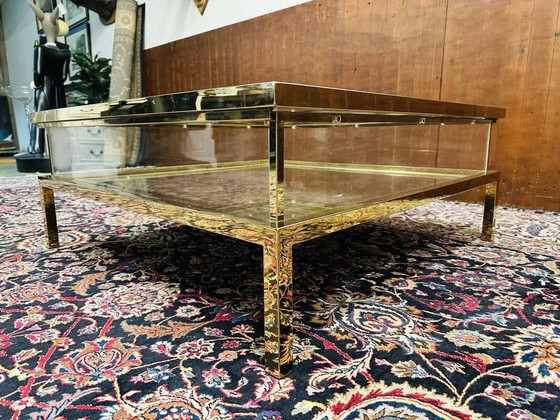 Hollywood Regency Eichholtz Harvey Salontafel, Glas, Messing (foto 7 van 14)