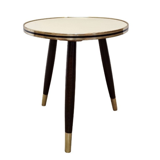 Image 1 of Vintage French Formica plant table from the 1960s
