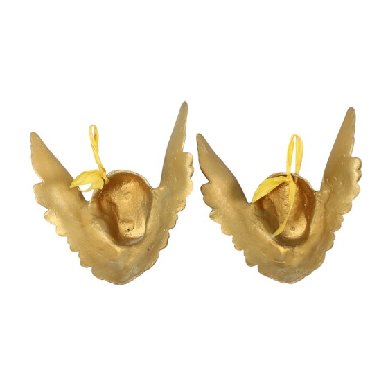 Image 1 of Teste d'angelo in metallo dorato