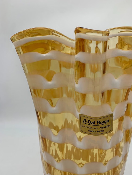 Image 1 of Murano-Vase, Seguso zugeschrieben, 1960, A. del Borgo, hergestellt in Italien