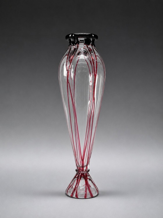 Image 1 of Gesigneerde Borek Šípek glazen vaas – 49 cm – uitstekende staat