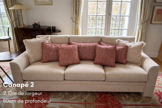 Image 1 of Set of 3 designer sofas - Italian made - Pierre Frey fabric - new