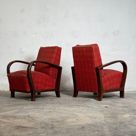 Image 1 of Pareja de sillones Art Déco de Debreceni – Para restaurar