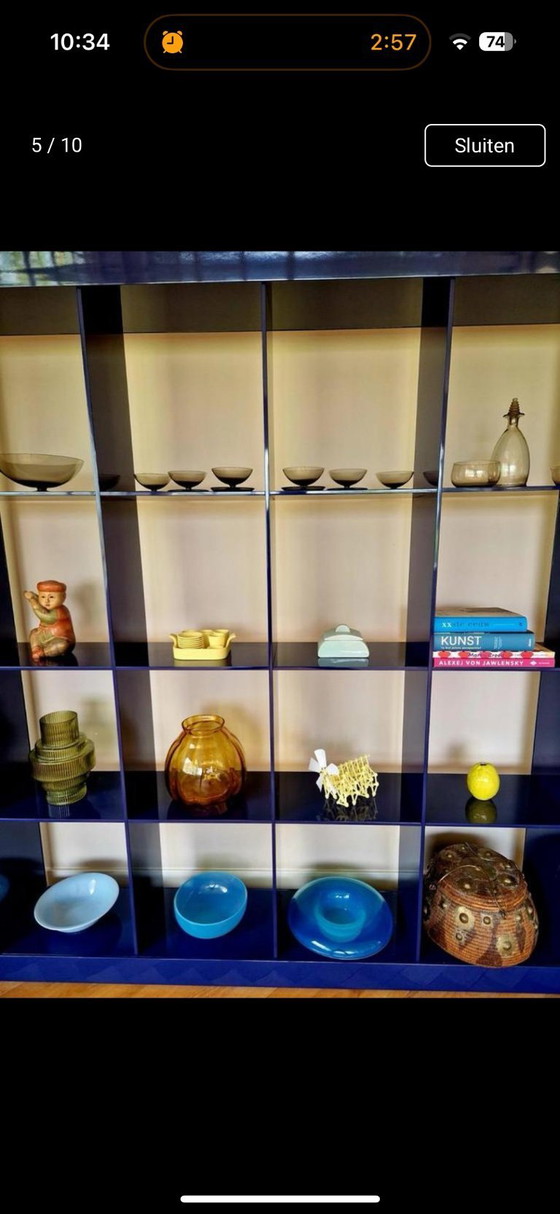 Image 1 of CAPPELLINI librería separadora de ambientes azul brillante PASSEPARTOUT 1986 Dordoni