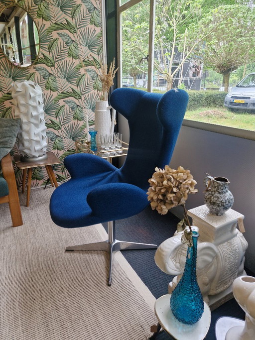Fauteuil Egg Chair vintage des années 70, style danois – Wool (photo 2 of 13)