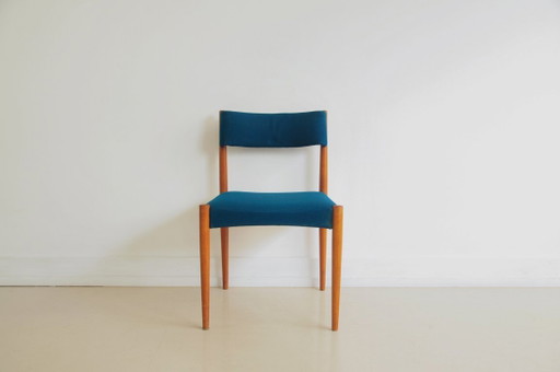 set di 4 sedie in teak blu Aksel Bender