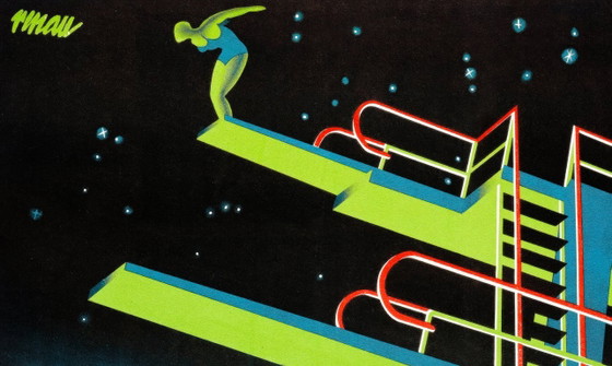 Las Arenas Balneario Piscina Luminosa de Valencia - Josep Renau 1935 - Poster 28 X 40 Inches = 70 × 100 Cm (photo 4 of 7)