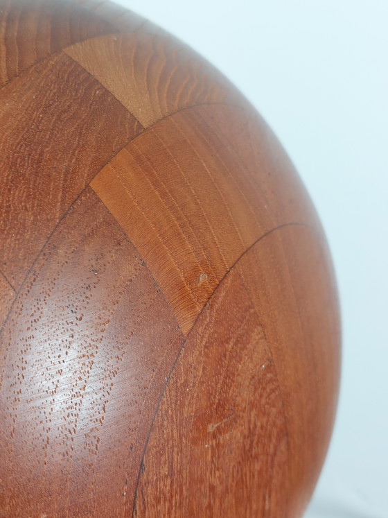 Image 1 of Pair of vintage mid-century teak table lamps from Kirk Copenhagen