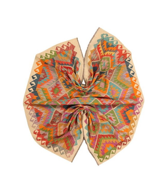 Image 1 of 304x206cm Handwoven Traditional Kelim Rug Wool Carpet