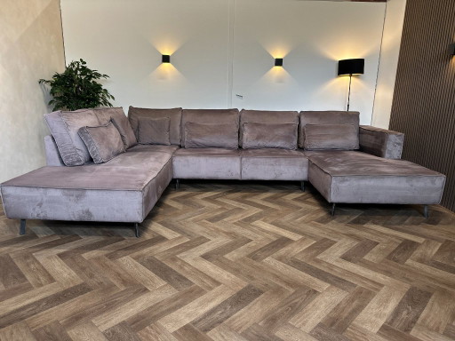 Liver-colored corner sofa 363x233/183cm
