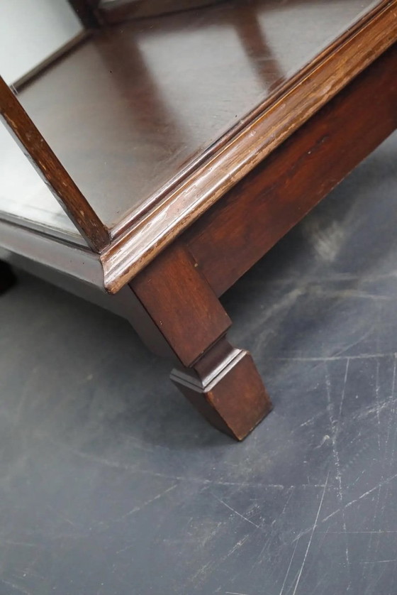 Image 1 of Mahogany museum/shop display case, early 20th century