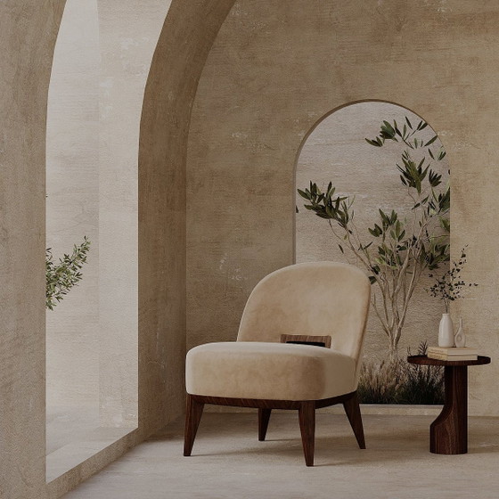 Milano Armchair – Velvet, Wood (photo 4 of 5)