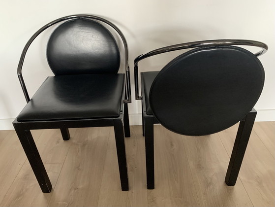Set di 5 Sedie da pranzo di design italiano – Collezione 4000 Design Enzo Berti, Cromo, Legno (photo 4 of 11)