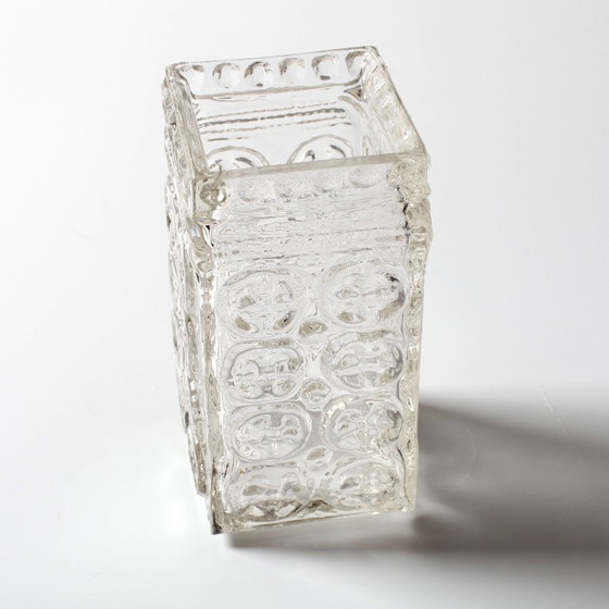 Image 1 of Mid-Century Modern Pressed Glass Vase by Adolf Matura, Czech Repulic / 1970