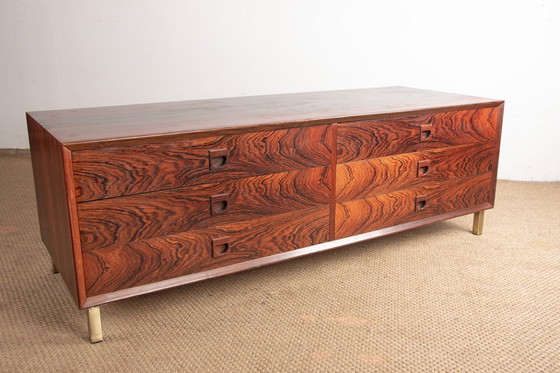 Image 1 of Große dänische Kommode aus Palisander, 6 Schubladen, von Erik Brouer für Brouer's Mobelfabrik