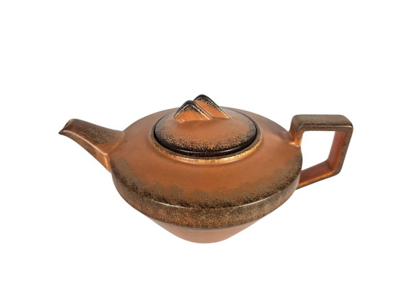 Image 1 of Arnhemse Fayencefabriek - style Bauhaus - Art Deco l - céramique - Théière - années 1920 -.