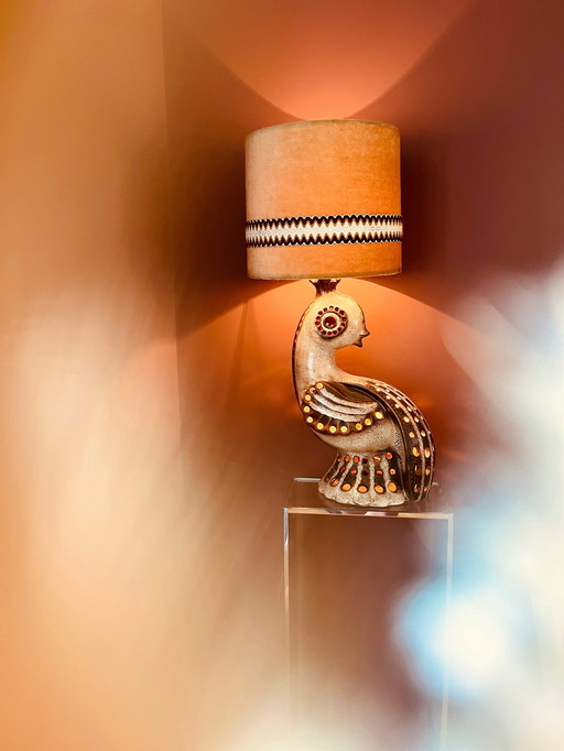 Grote Georges Pelletier “70’s Accolay-Stijl Zoömorfische Sculptuurlamp