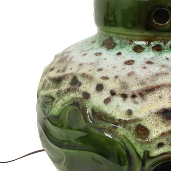Image 1 of Green Lamp Fat Lava Ceramic 50cm