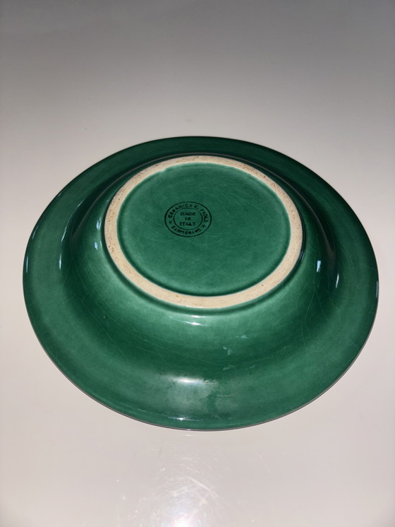Image 1 of Cenicero publicitario de cerámica verde Moët & Chandon, años 60