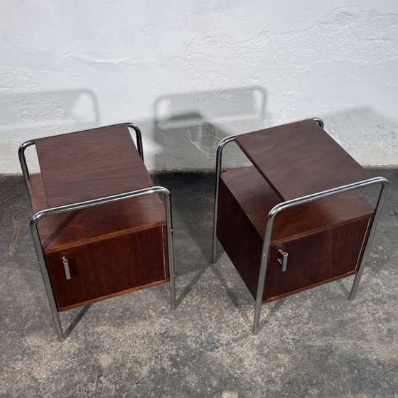 Image 1 of Bauhaus Bedside Table by Mücke-Melder, 1950s