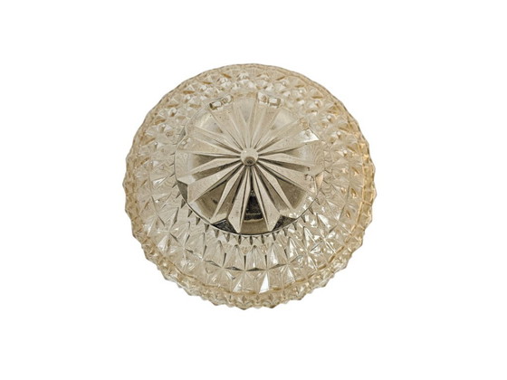 Image 1 of Herda Holland - ceiling lamp - geometric - pressed glass - 60's