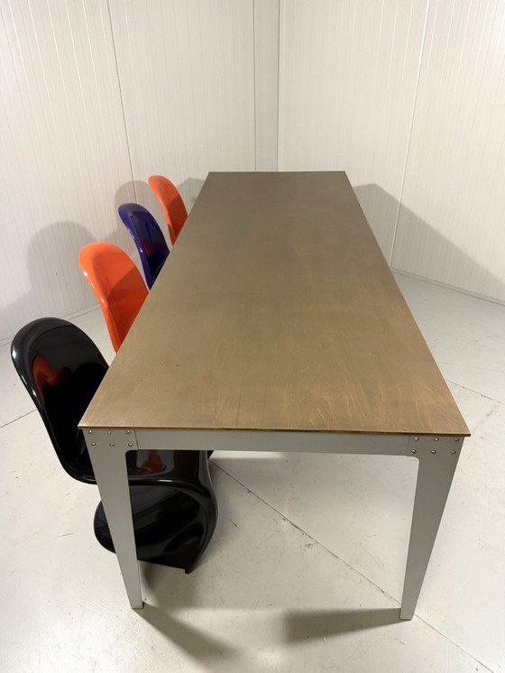 Image 1 of Table de salle à manger en aluminium Piet Hein Eek XXL, années 1990
