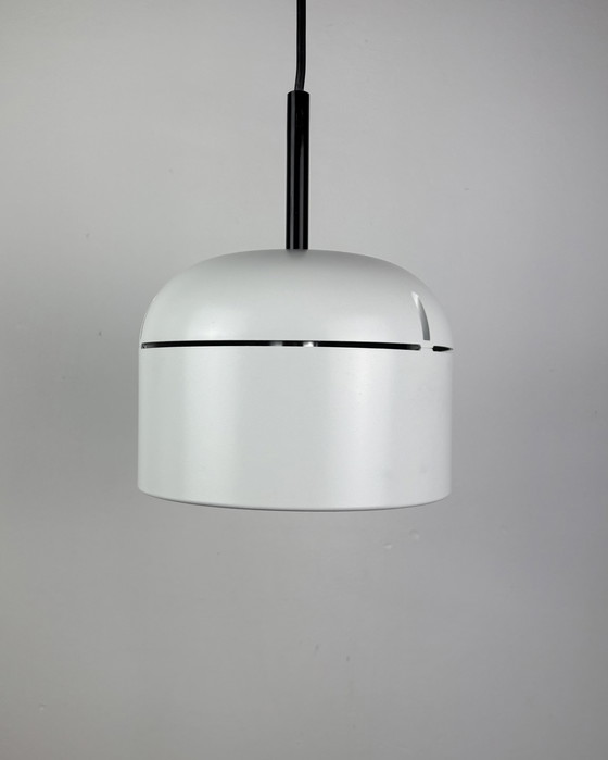Image 1 of Staff Leuchten Arnold Berges Duo Matte white Vintage Pendant Lamp, Space Age, 70s, Mid Century, Industrial design, Germany 1970s