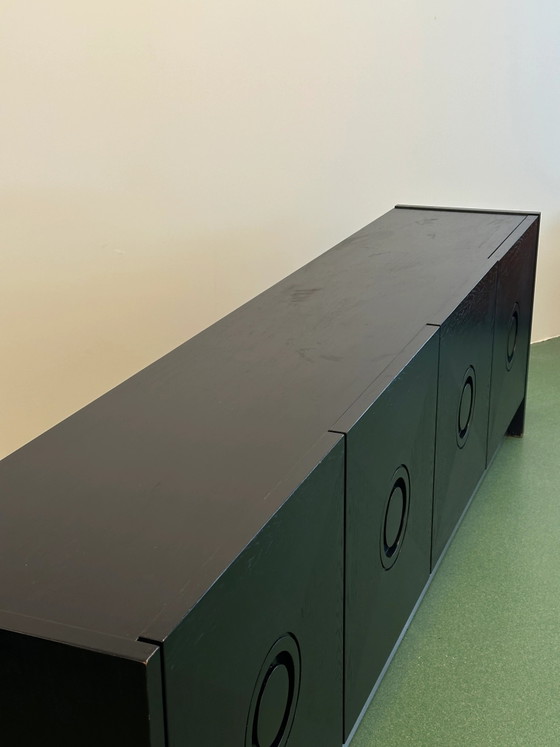 Black Brutalist Sideboard, 1970’s, Wood, Metal (photo 4 of 8)
