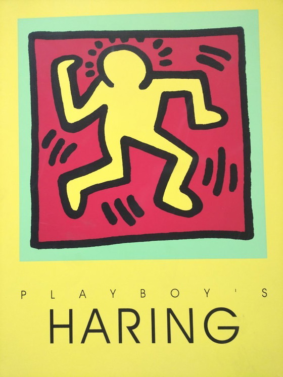 Image 1 of Keith Haring Playboy Zeefdruk (framed)