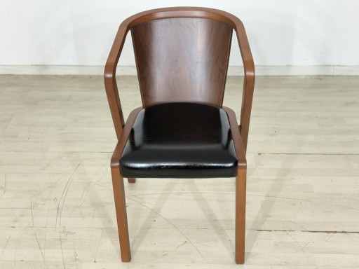 Stylish retro armchair / retro chair / retro vintage living room chair / armchair – eetkamerstoelen, Wood