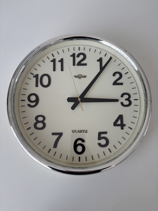 Large vintage wall clock - retro clock brand Tempic