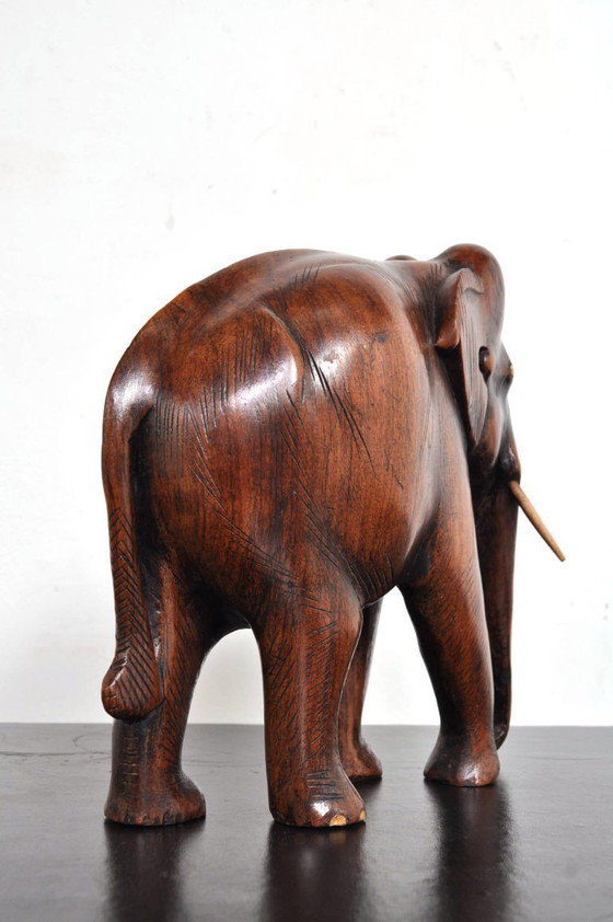 Image 1 of Elefante di legno d'epoca, anni '50