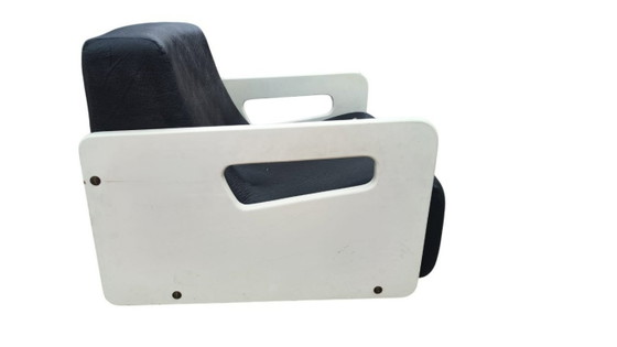 Image 1 of Vintage Space Age “Tortuga” Armchairs by Beka Italia – 1970s – Restoration Project + Luxury Velvet Fabric Included
