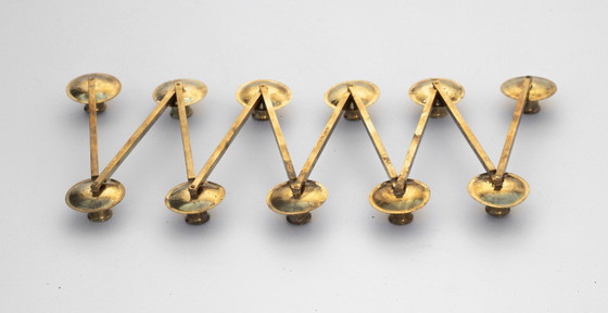 Image 1 of Lars Holmstrom Maragareta kandelaars van messing - Zweden