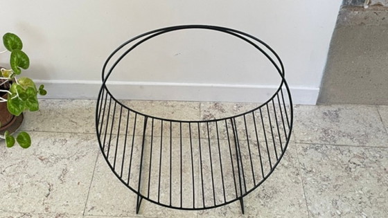 Vintage Magazine Rack Log Holder – Metal (photo 12 of 44)
