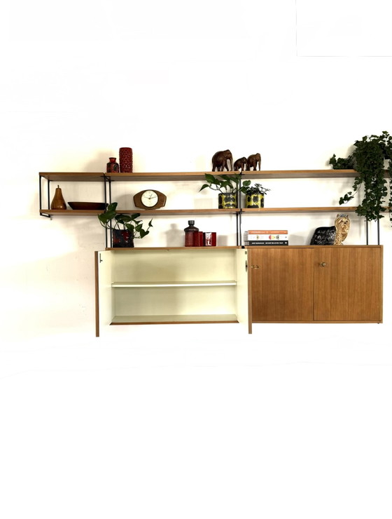 Image 1 of Vintage modulair teakhouten wandsysteem, Omnia ‘60