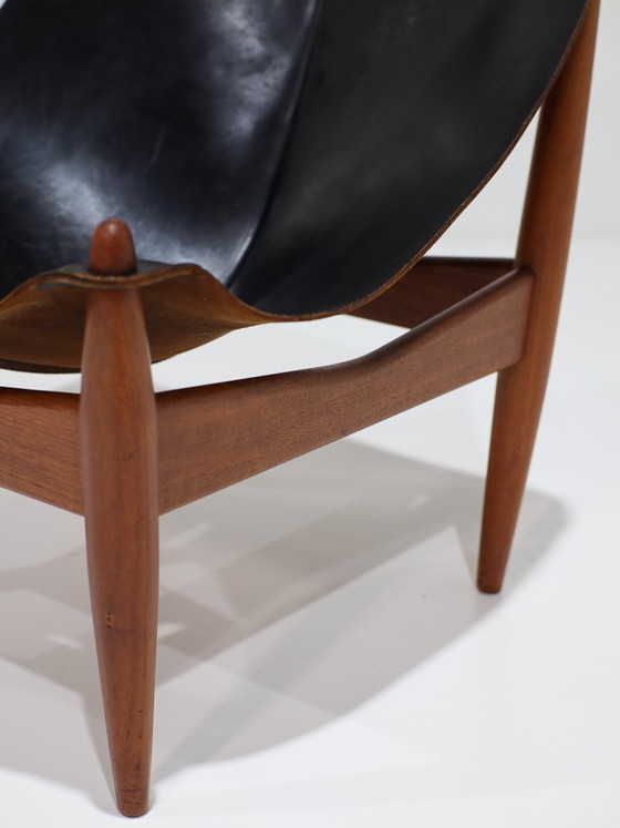 Illum Wikkelsø 272 Fauteuil Zwart Leer Teak Deens 1960s – Leather, Wood (photo 13 of 16)