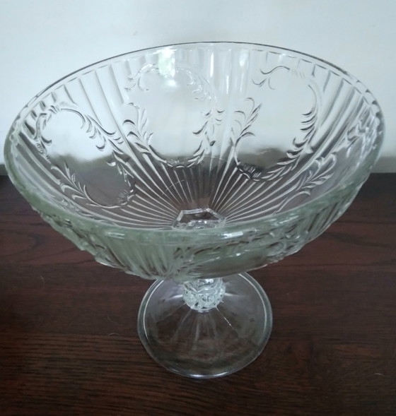 Image 1 of Mid-century pressed glass fruit bowl