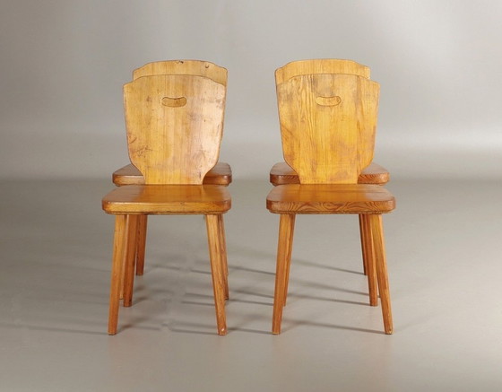 Image 1 of 4 sedie da pranzo svedesi vintage del 1940 del famoso designer Göran Malmvall