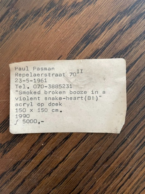 Image 1 of Paul Pasman - smoked broken booze in a violent snake - heart (B)