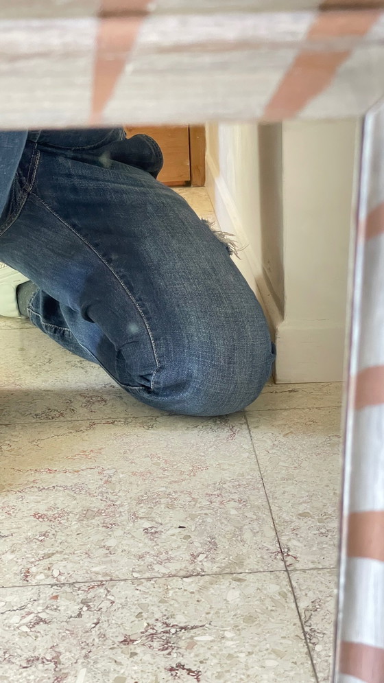 Image 1 of Specchio antico in legno dipinto a mano