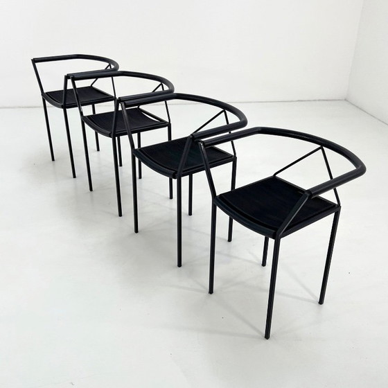 Set aus 4 Poltroncina Stühlen von Maurizio Peregalli für Zeus Noto, 1980er – Esszimmerstühle, Metal, Rubber (photo 7 of 10)