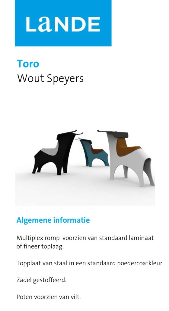 Image 1 of Lande TORO di Wout Speyers; design olandese