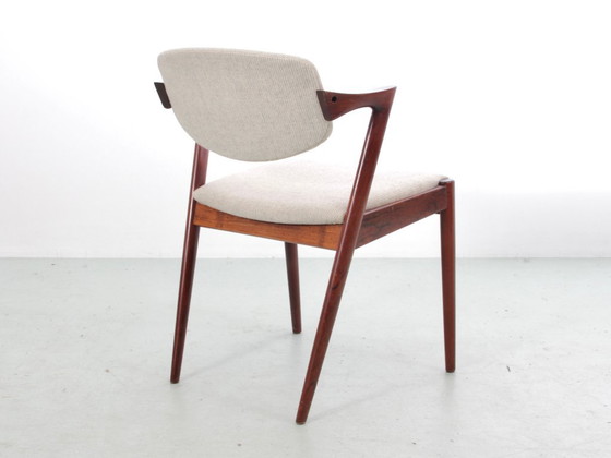 Set van 6 Scandinavische stoelen in Rio palissanderhout, model 42 – Eetkamerstoelen, Wood (photo 5 of 11)