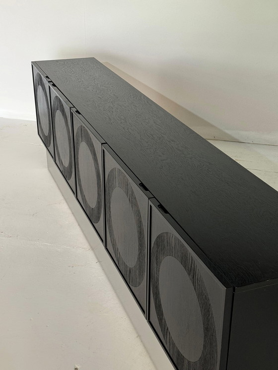 Image 1 of Zwart Brutalistisch Circulair Credenza, Musterring België