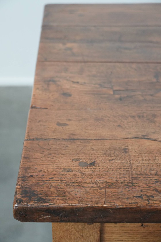 Image 1 of Large antique French farm dining table for 6 to 8 people
