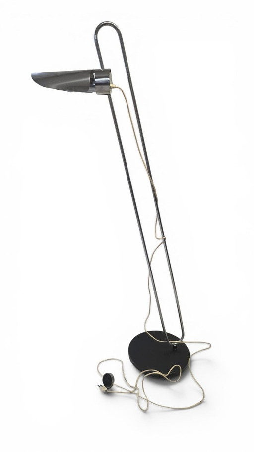 Chrome Space Age floor lamp attributed to Goffredo Reggiani, Italy-1970