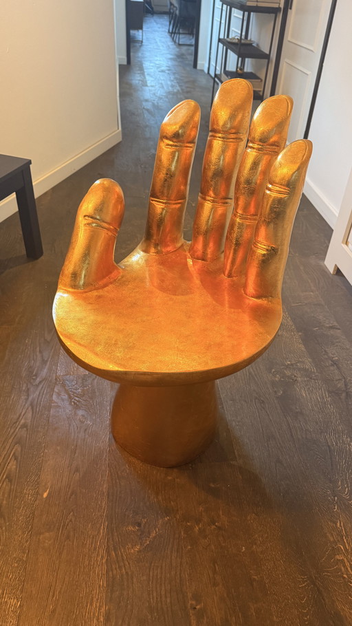 Rare Pols Potten Golden Hand Chair