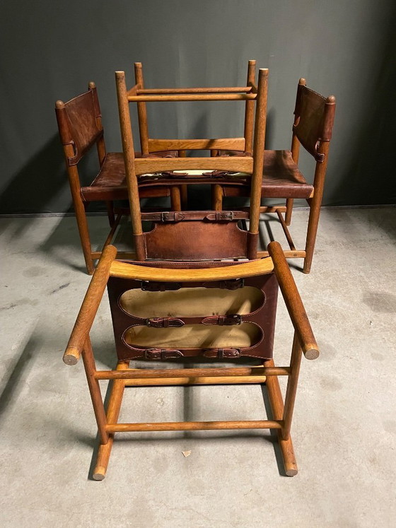 Image 1 of 4 BØRGE MOGENSEN 'SPANISH' DINING CHAIRS FOR FREDERICIA, 1960